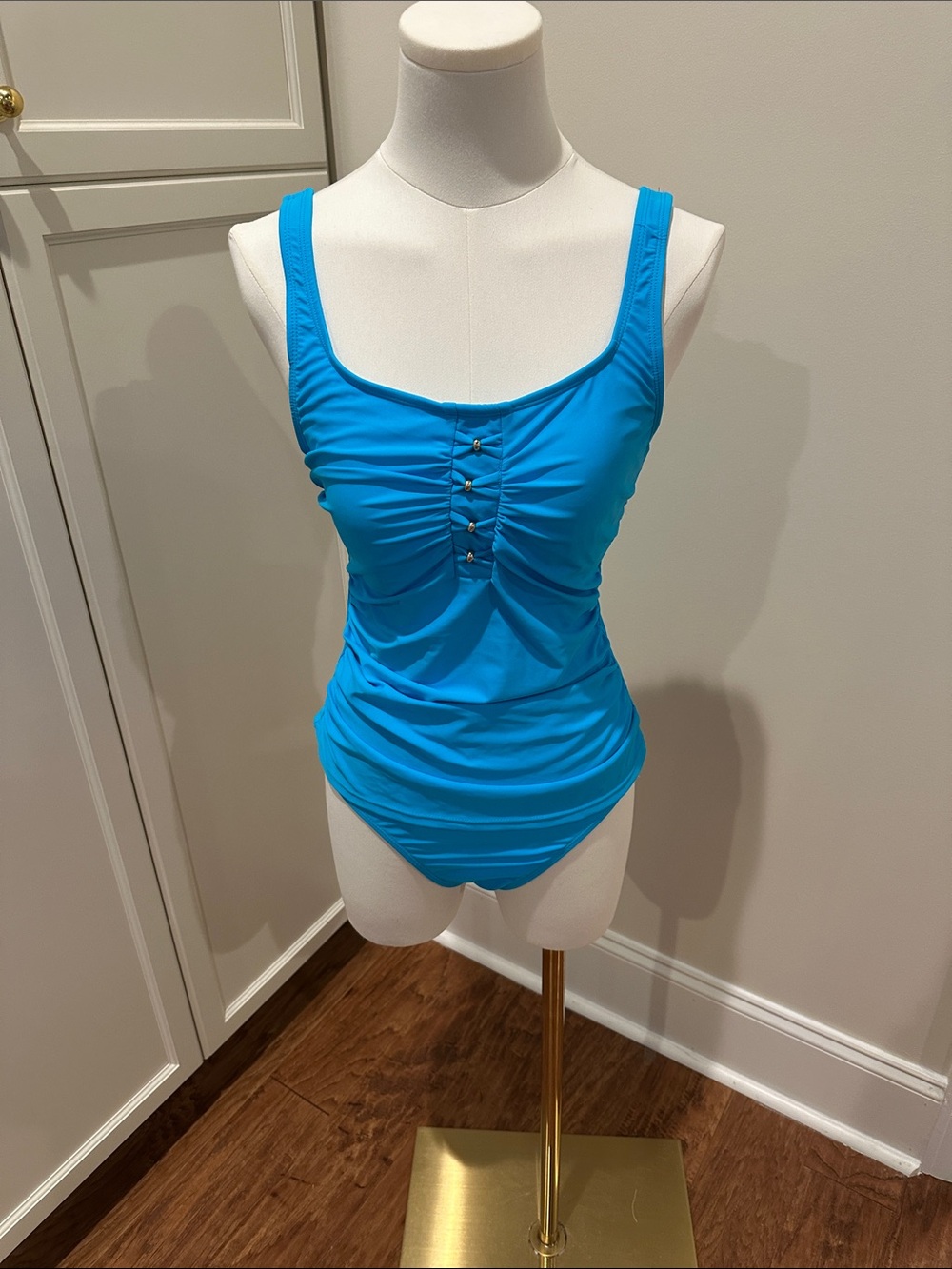 Cupshe Bright Blue Ruched One-Piece Swimsuit